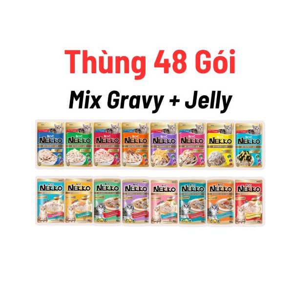 (Giá sỉ) Thùng 48 Gói Pate Nekko Thái Lan Cho Mèo Mọi Lứa Tuổi