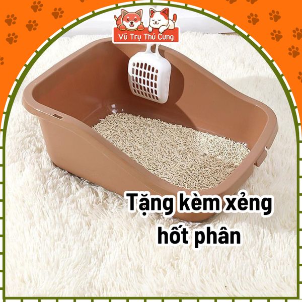 Nhà vệ sinh cho Mèo chống văng cát size lớn