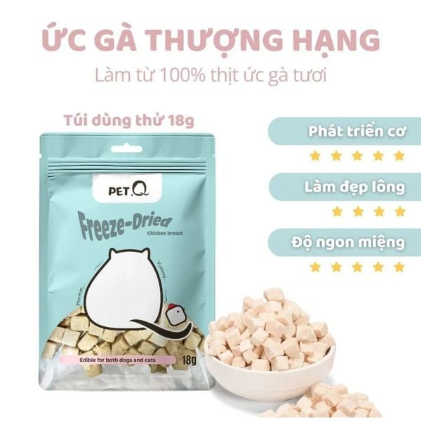 Đồ Sấy Cho Chó Mèo 5 Vị Thơm Ngon PetQ