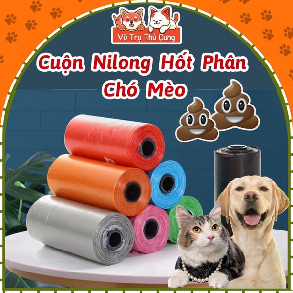 Cuộn túi nilong đựng phân Chó mèo size nhỏ