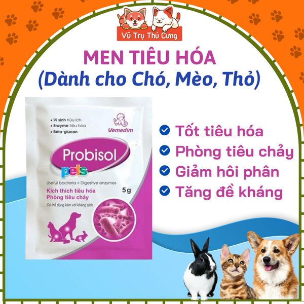 Men tiêu hoá cho Chó Mèo Thỏ Probisol Vemedim 5g