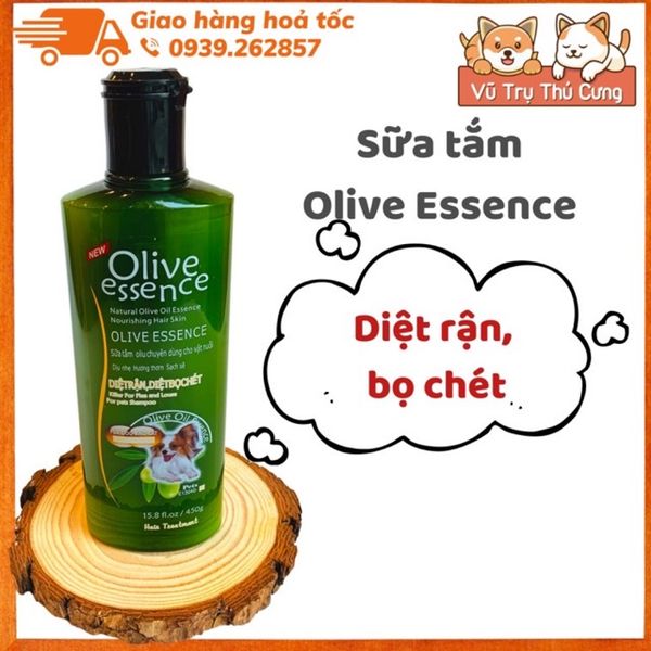 Sữa Tắm Cho Chó Mèo Olive Essence 450g