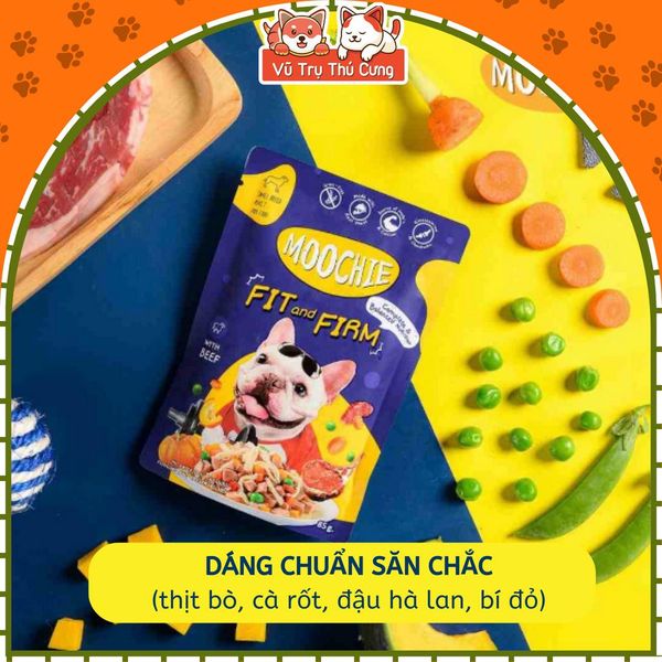 Combo 6 gói Pate Moochie cho Chó đủ các vị, bổ sung protein từ thịt và chất xơ từ rau củ quả