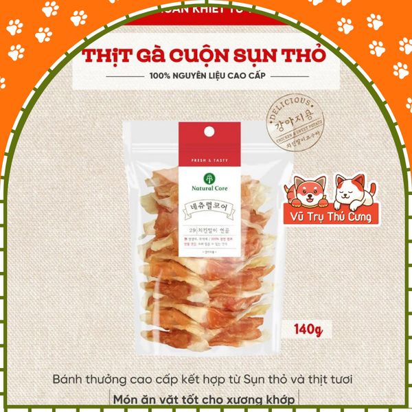 Snack Cho Chó - Thịt Cuộn Sụn Thỏ Natural Core