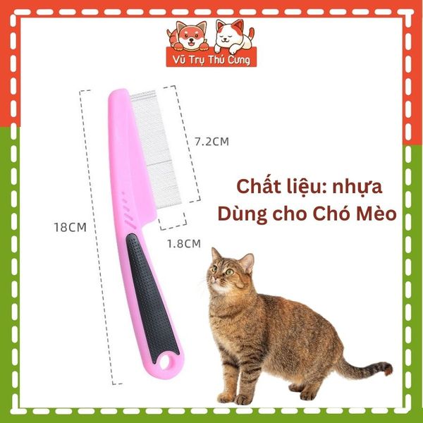 Lược chải ve rận Taotaopets size 18cm
