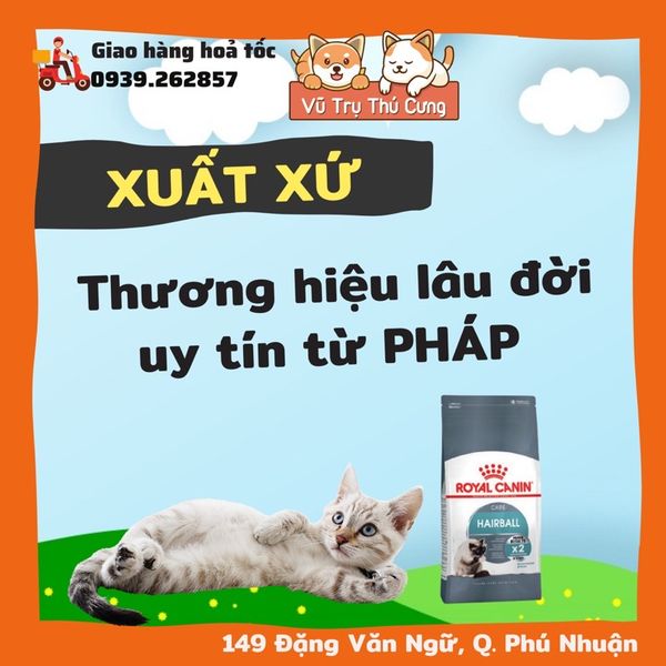 (2Kg) Hạt Cho Mèo Royal Canin Hairball Hỗ Trợ Tiêu Búi Lông