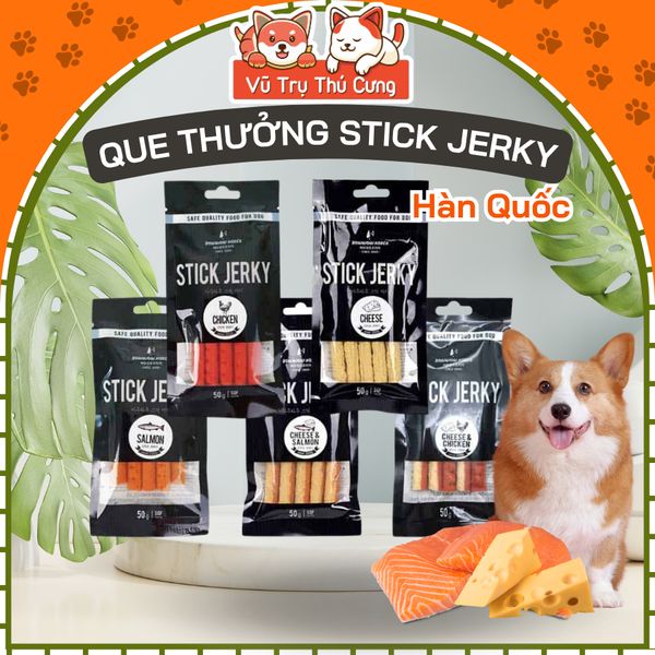 Que Thưởng Thịt Mềm Cho Chó Stick Jerky Bowwow 50g