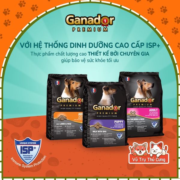 Hạt cho Chó Ganador Mọi Độ Tuổi Đa dạng Hương vị, Dinh dưỡng Tối ưu 1,2kg