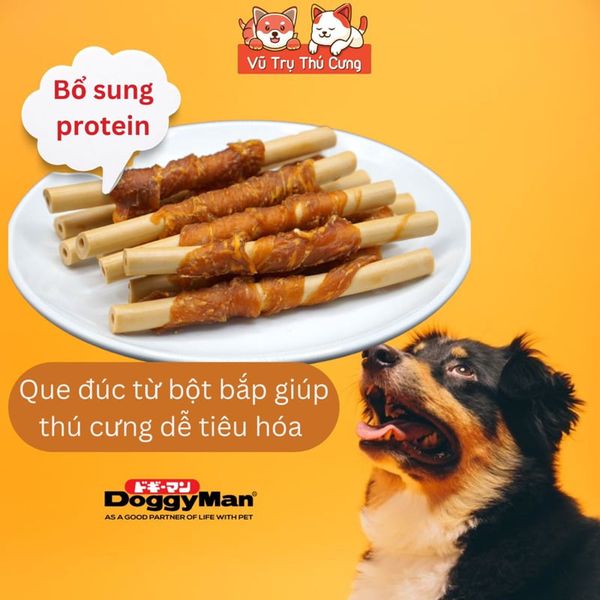 Snack Cho Chó Dạng Que Cuộn Thịt Gà DoggyMan (10 que)