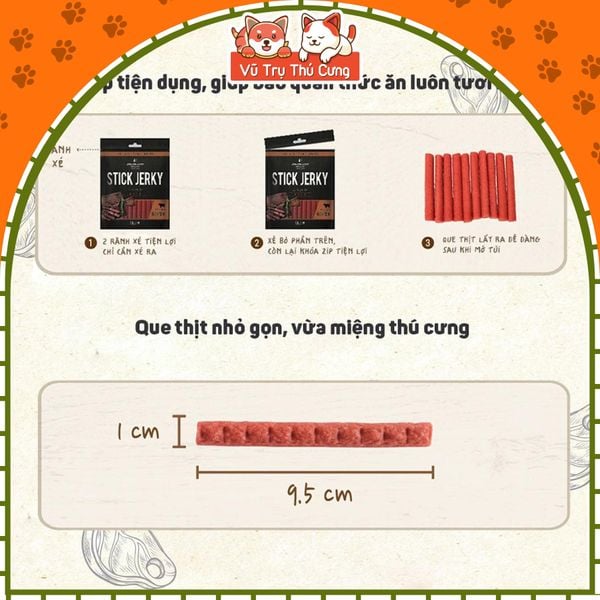 Snack Cho Chó Thịt Que Mềm Bò & Cừu Bowwow Hàn Quốc 500g