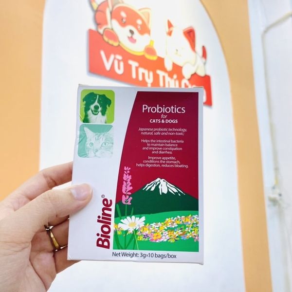 Men tiêu hoá cho Chó mèo Bioline 3g, giúp mèo ăn ngon miệng hơn