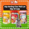 Súp thưởng Ciao Thái Lan cho Mèo, hộp 50 thanh đủ vị
