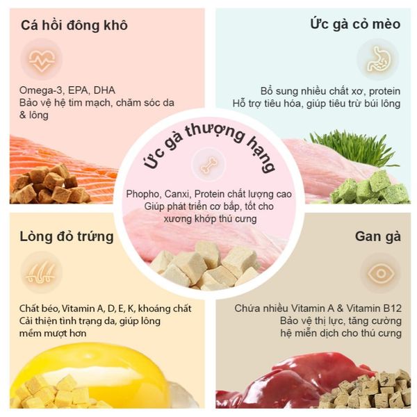 Ức Gà Viên Sấy Khô Cho Chó Mèo PetQ 80g