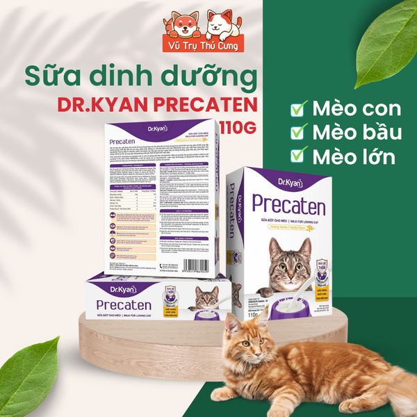 Sữa bột dinh dưỡng Dr Kyan Precaten cho Mèo, hộp 110g
