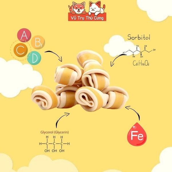 Snack cho Chó dạng Xương nơ hương sữa DoggyMan Nhật Bản (5 cây)2