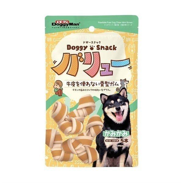 Snack cho Chó dạng Xương nơ hương sữa DoggyMan Nhật Bản (5 cây)2