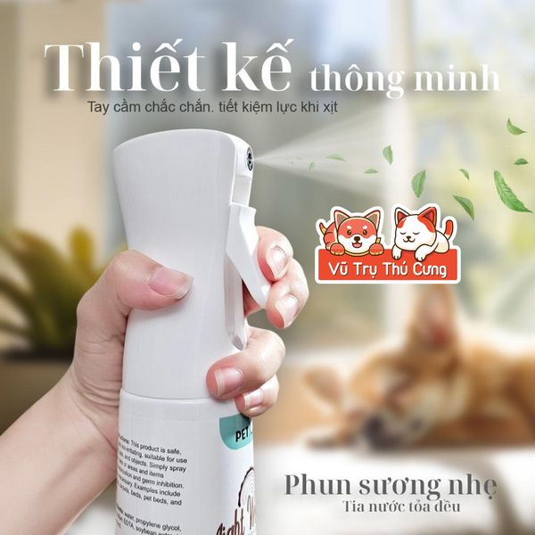 Bình Xịt Khử Mùi Chó Mèo, Diệt Khuẩn Môi Trường PetQ 300ml