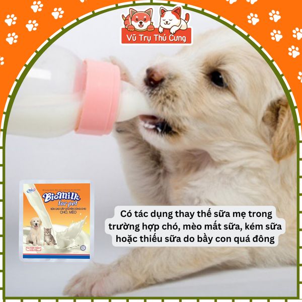 Sữa Bio Milk cho Chó Mèo 100g, cung cấp dinh dưỡng cho Mèo con