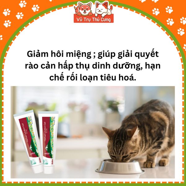 Gel dinh dưỡng tiêu búi lông, giảm hôi miệng cho Mèo Bioline 100g