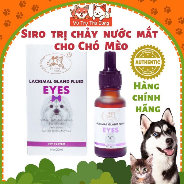 Siro uống ngăn tiết lệ, chống chảy nước mắt ở Chó Mèo 20ml