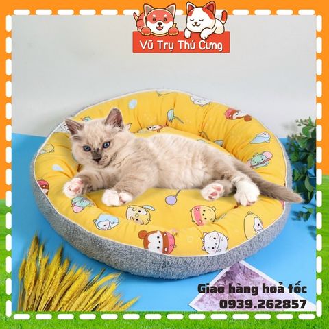Đệm ngủ cho chó mèo giá rẻ, đường kính 50cm, Nệm ngủ cho thú cưng