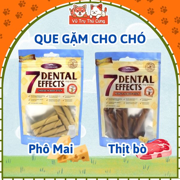 Snack cho chó, Xương gặm sạch răng Vegebrand 60g vị Phô Mai