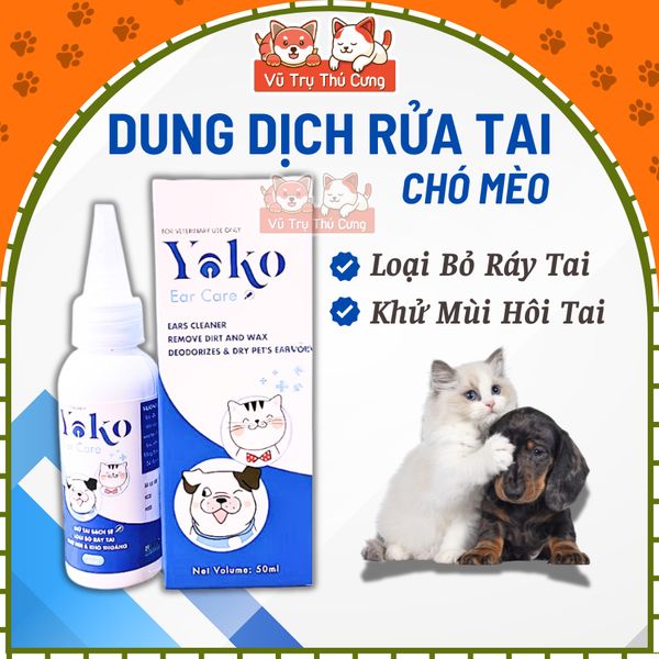 Dung Dịch Vệ Sinh Tai Cho Chó Mèo Yoko 50ml
