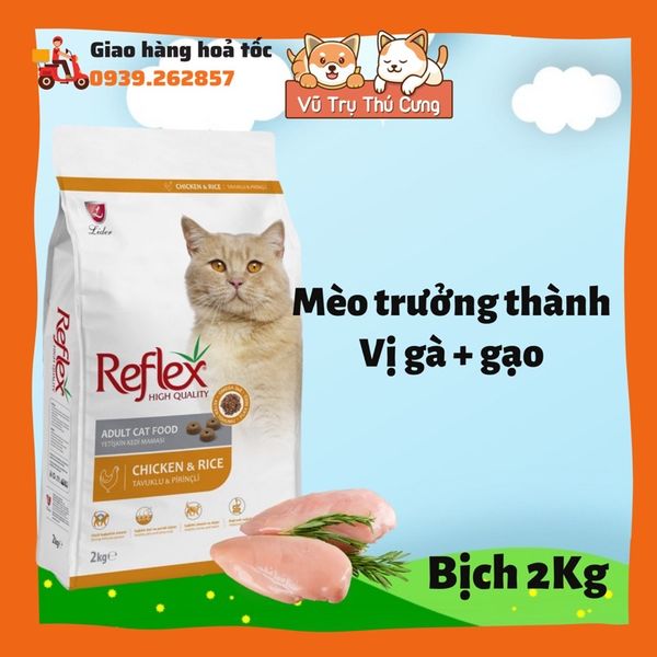 Thức Ăn Hạt Reflex cho mèo từ Thỗ Nhĩ Kỳ 2Kg2