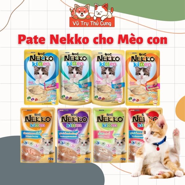Pate Nekko Kitten dành cho mèo con gói 70g nhiều dinh dưỡng