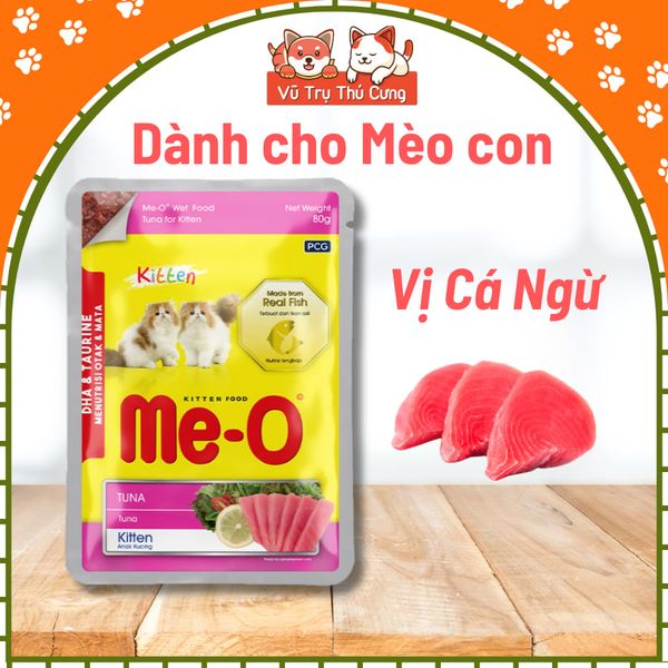Pate Me-O Wet Cho Mèo Giàu Dinh Dưỡng Gói 80g