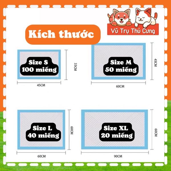 Tã lót chuồng than hoạt tính khử mùi cho thú cưng, thấm hút tốt