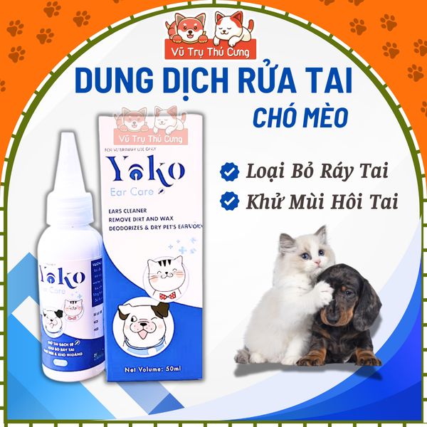Dung Dịch Vệ Sinh Tai Cho Chó Mèo Yoko 50ml