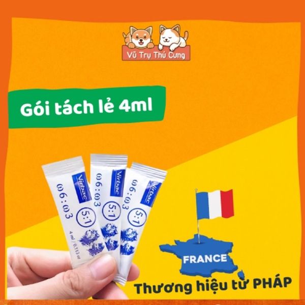 Gel dinh dưỡng MEGADERM VIRBAC dưỡng lông, giảm ngứa cho Chó Mèo | tuýp dầu cá Megaderm dưỡng lông và dưỡng da chó mèo2