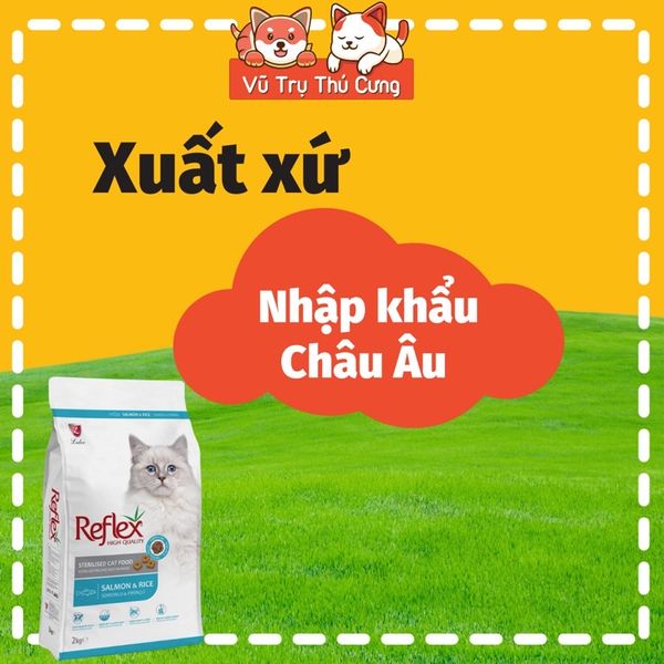 Hạt Reflex dành cho Mèo triệt sản 2Kg, Nhập Châu Âu
