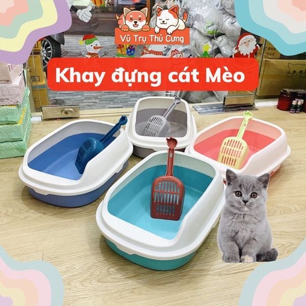 Khay vệ sinh cho Mèo size 30x40cm tặng xẻng xúc phân