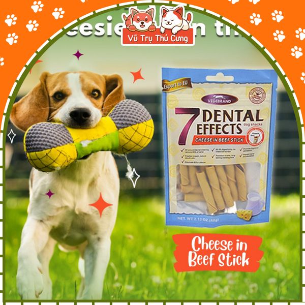 Xương gặm phô mai sạch răng thơm miệng cho chó 7 Dental Effects