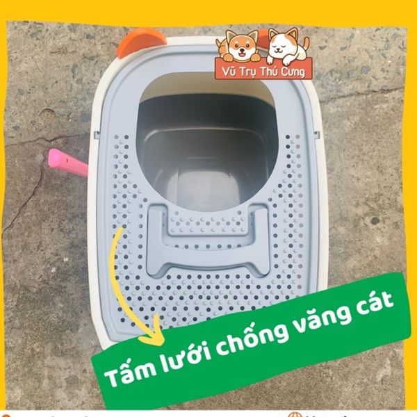 Nhà vệ sinh cho Mèo chống văng cát size lớn