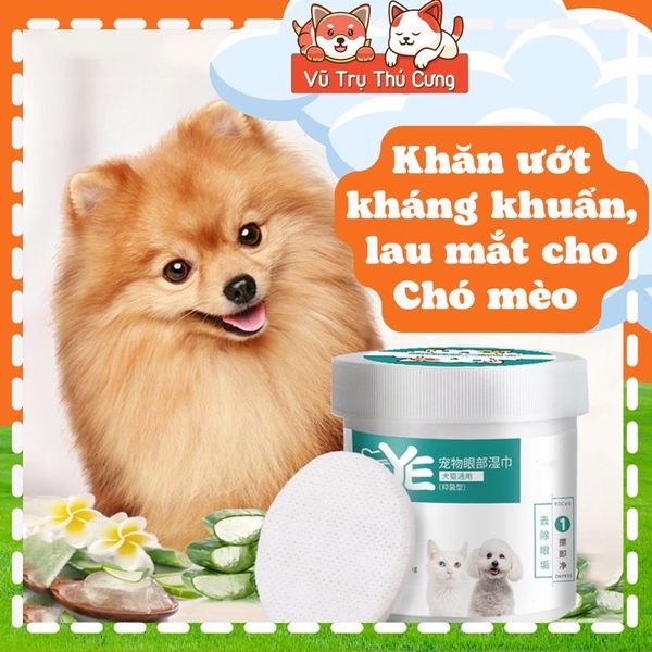 Khăn ướt lau mắt, lau tai cho Thú cưng hộp 130 miếng