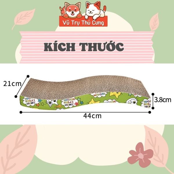 Đồ chơi bàn cào móng cho Mèo bằng carton giúp Mèo thư giãn,  kèm cỏ mèo