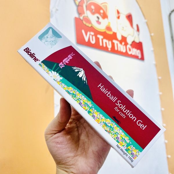 Gel dinh dưỡng tiêu búi lông, giảm hôi miệng cho Mèo Bioline 100g