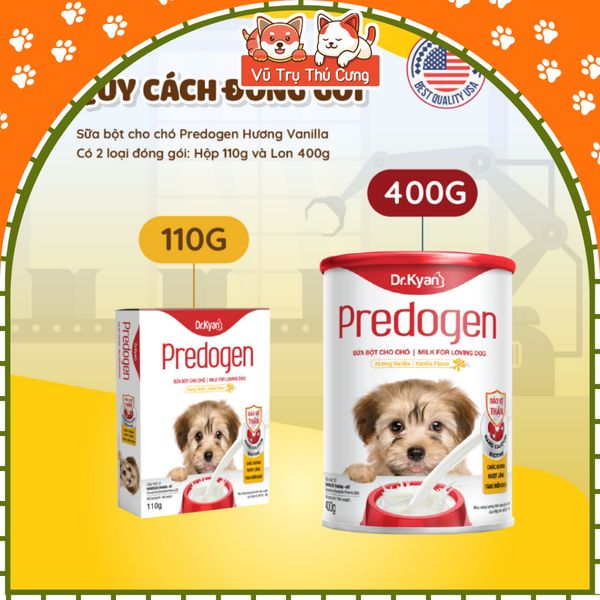 Sữa bột dinh dưỡng Predogen Dr.Kyan dành cho chó mèo dạng lon 400g
