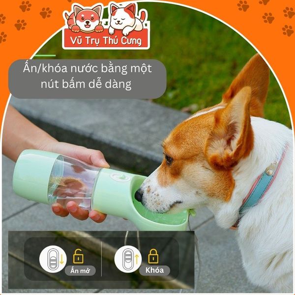 Bình nước cầm tay cho Thú cưng uống nước du lịch hay đi dạo tiện lợi2