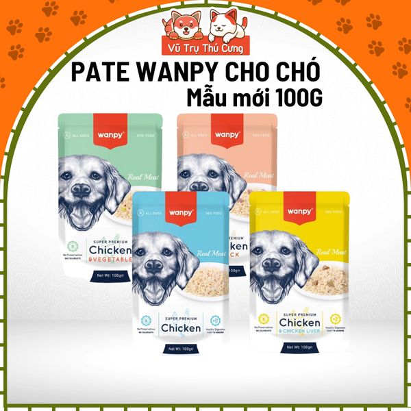 Combo 12 Gói Pate Wanpy Cho Chó Nhiều Dinh Dưỡng 100g