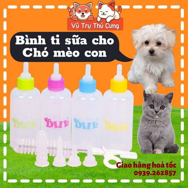 Bình ti sữa cho Chó mèo con 60ml