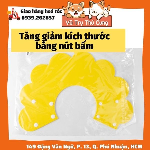 Vòng cổ chống liếm cho chó mèo, hình bông hoa dễ thương