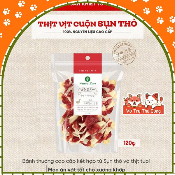 Snack Cho Chó - Thịt Cuộn Sụn Thỏ Natural Core