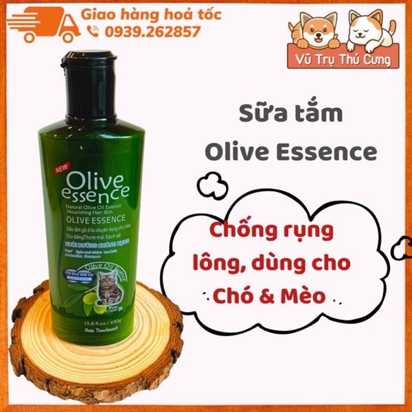 Sữa Tắm Cho Chó Mèo Olive Essence 450g