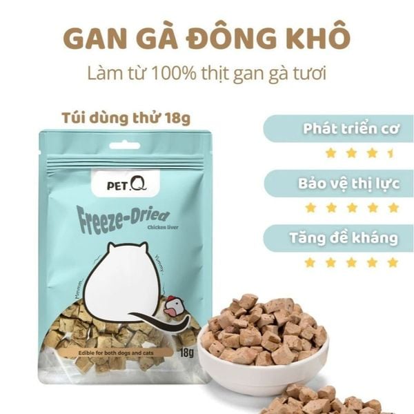 Đồ Sấy Cho Chó Mèo 5 Vị Thơm Ngon PetQ