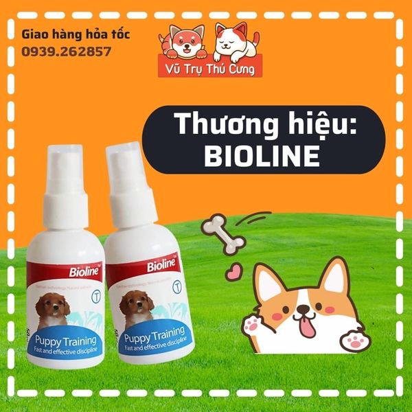 Chai Xịt huấn luyện Chó con đi vệ sinh đúng chỗ BIOLINE, Puppy Training Bioline