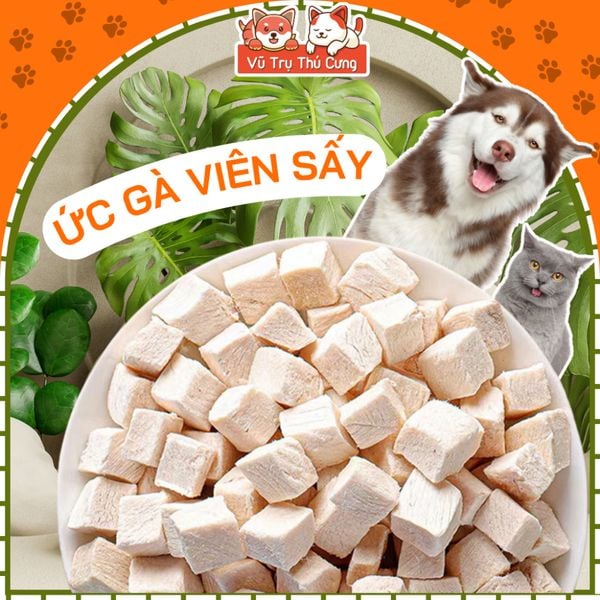 Ức Gà Viên Sấy Khô Cho Chó mèo 100g